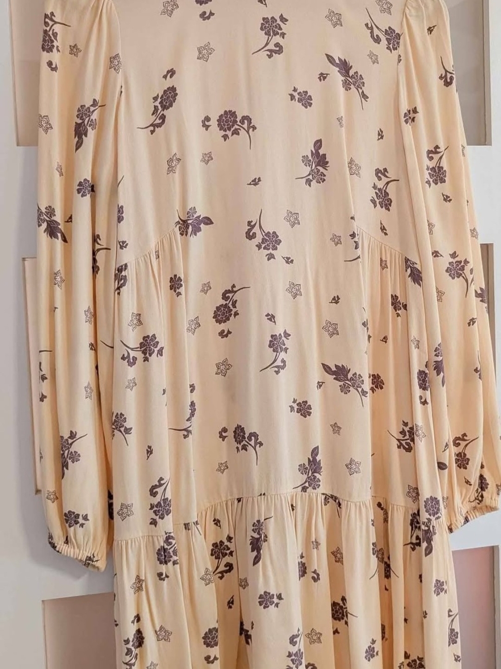 Wilfred/Aritzia Yellow Floral Tiered Dress